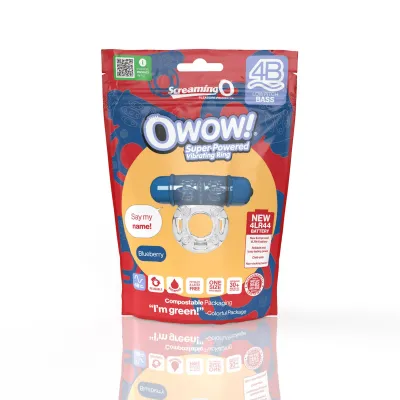Screaming O 4b Owow Super Powered Vibrating Ring Blueberry