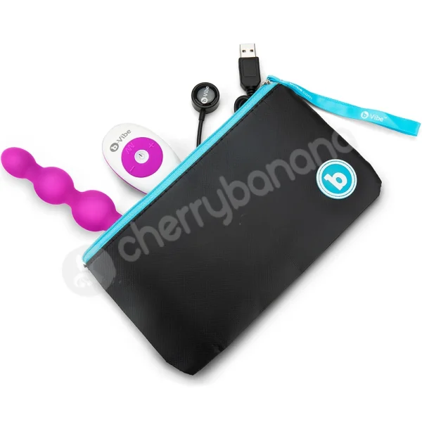 B-Vibe Triplet Purple Flexible Silicone Vibrating Anal Beads