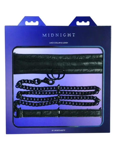 Sincerely Midnight Lace Collar and Leash
