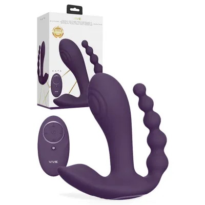 Shots Toys 4 6 Kata Rechargeable Triple Stimulation Vibrator with Remote