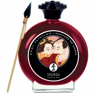 Shunga Edible Body Paint Sparkling Strawberry Wine 3 5 fl oz