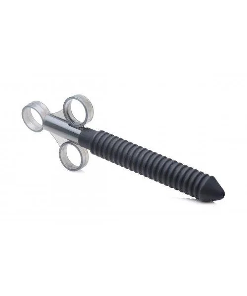 Clean Stream Ribbed Silicone Lubricant Launcher Black