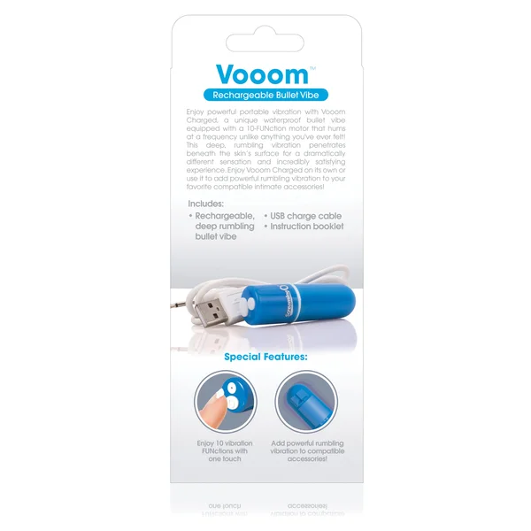 Charged Vooom Rechargeable Bullet Vibe - Blue — image 19 of 19