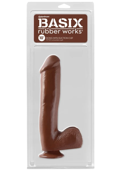Pipe Dreams Basix Rubber Works - 10" Dong with Suction Cup