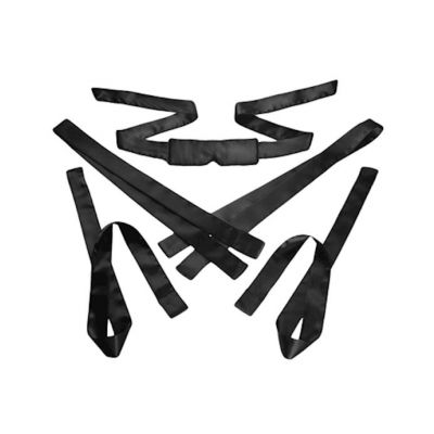 Bordeaux 5 Piece Satin Bondage Set Black Black