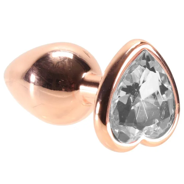 Rear Assets Rose Gold Heart Small Clear