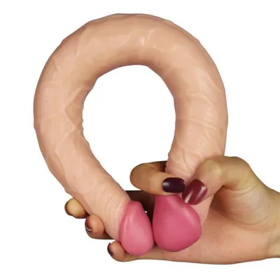 Lovetoy 14 Inch Realistic Tapered Slim Ultra Double Dildo