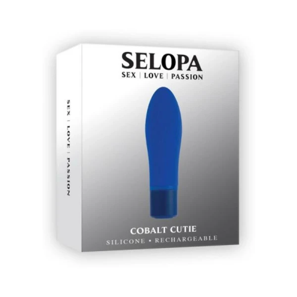 Bullets & Discreet: Selopa Cobolt Cutie Rechargeable Silicone Mini Vibrator Blue
