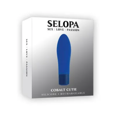 Bullets Discreet Selopa Cobolt Cutie Rechargeable Silicone Mini Vibrator Blue