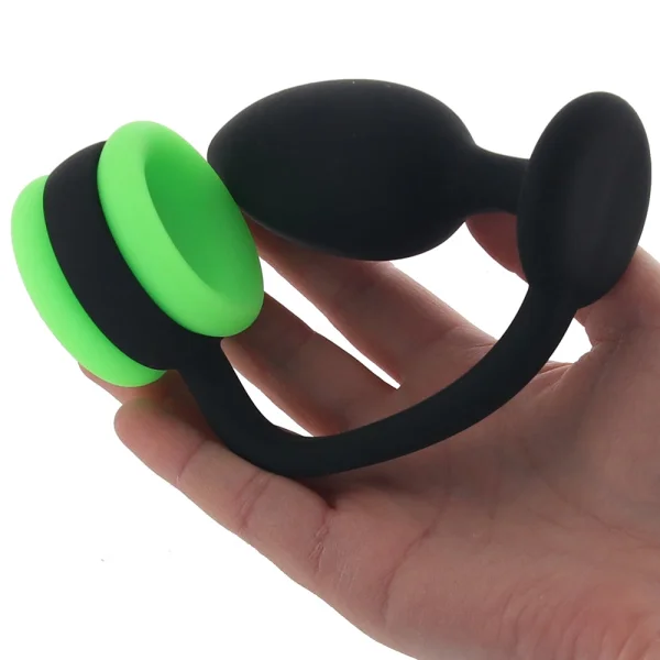 Ouch! Glow In The Dark Butt Plug with Cock Ring