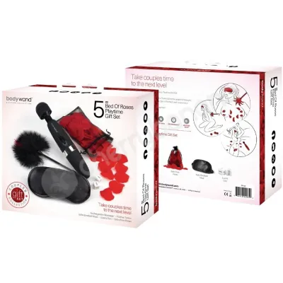 Bodywand Bed Of Roses 5pc Massager Couples Gift Set