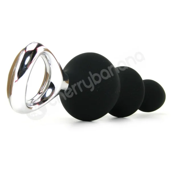 Jolie Platinum Black Large Butt Plug