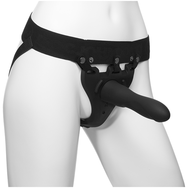 Doc Johnson Body Extensions Be in Charge Hollow Strap On System with Vibrations & Remote Control