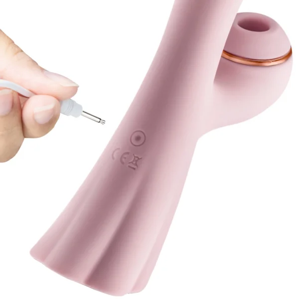 Lush Isabelle Silicone Air Pulsating Clitoral Stimulator & G-Spot Rabbit Vibrator - Pink