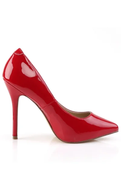 Amuse 5" Red Hidden Platform Classic Pump By Pleaser