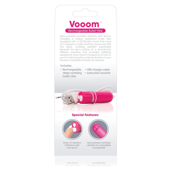 Charged Vooom Rechargeable Bullet Vibe - Pink — image 12 of 17