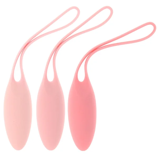 In A Bag 3 Piece Silicone Kegel Trainer Set By Doc Johnson