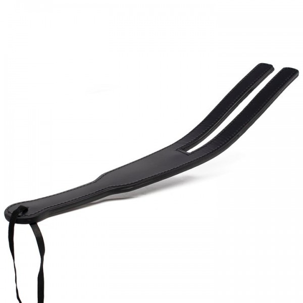 Bondara Faux Leather Two Finger Tawse Paddle – 17 Inch — image 4 of 5