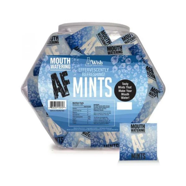 Oral Sex Products: Mouth Watering Af Effervescent Mints 100-piece Fishbowl Display