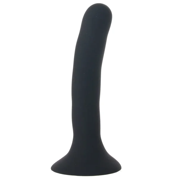 Please  5.25" Silicone Harness Compatible Dildo By Sportsheets - Black