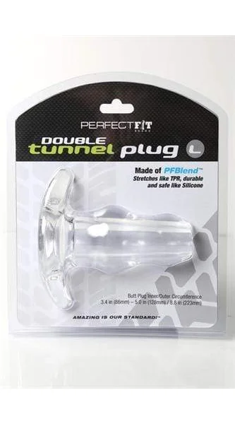 Double Tunnel Plug Large Clear