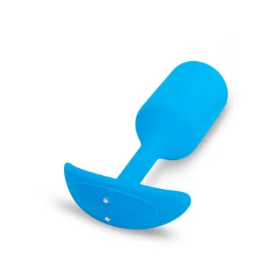 B vibe Vibrating Snug Plug Large Blue Size 3