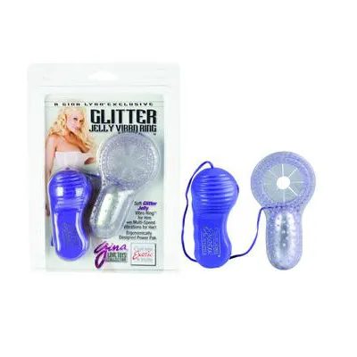 Gina Lynn Exclusive Glitter Jelly Vibro Ring Purple