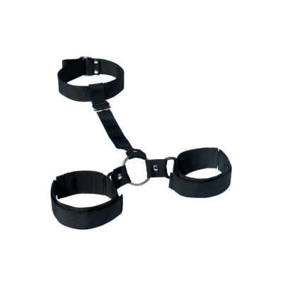 Sex And Mischief Shadow Neck And Wrist Restraint Black