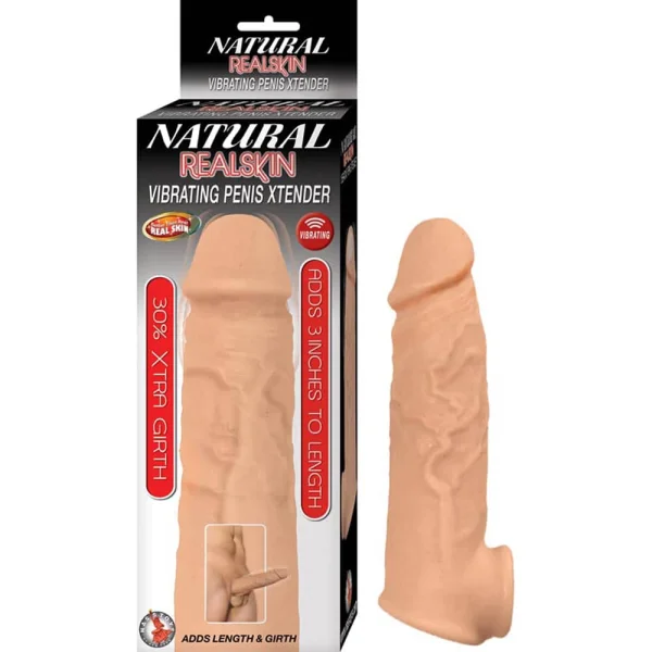 Natural Realskin Vibrating Penis Xtender — image 9 of 10