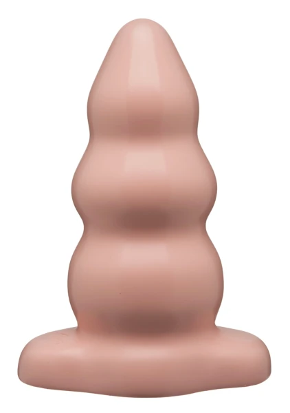 Triple Ripple Butt Plug - Large (Black)