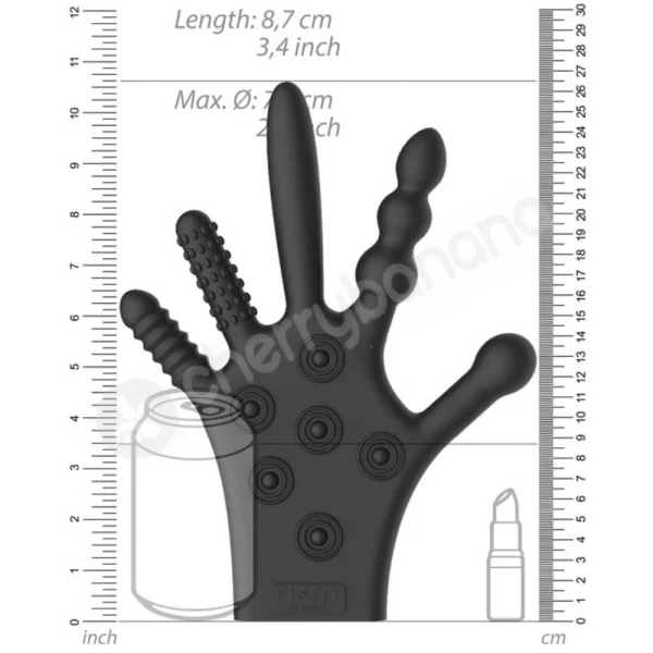 Fist-it Silicone Stimulation Black Glove