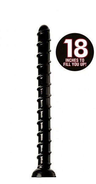 Hosed 18 Inches Swirl Anal Snake Black — image 7 of 8