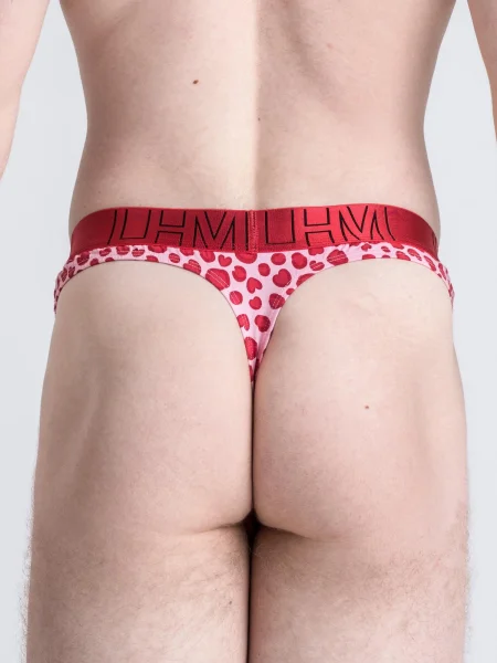 LHM Leopard Hearts Pink Modal Boxer Thong
