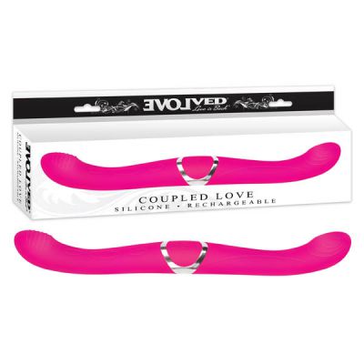 Coupled Love Purple USB Rechargeable Vibrating Double Dong