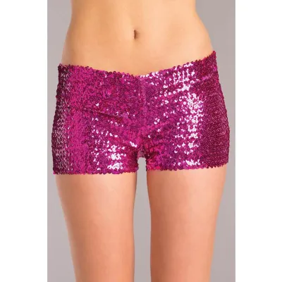 Sequin Booty Shorts Hot Pink Large