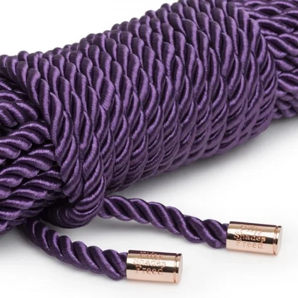 Fifty Shades Freed Want To Play? 32.8 feet Silk Rope Purple