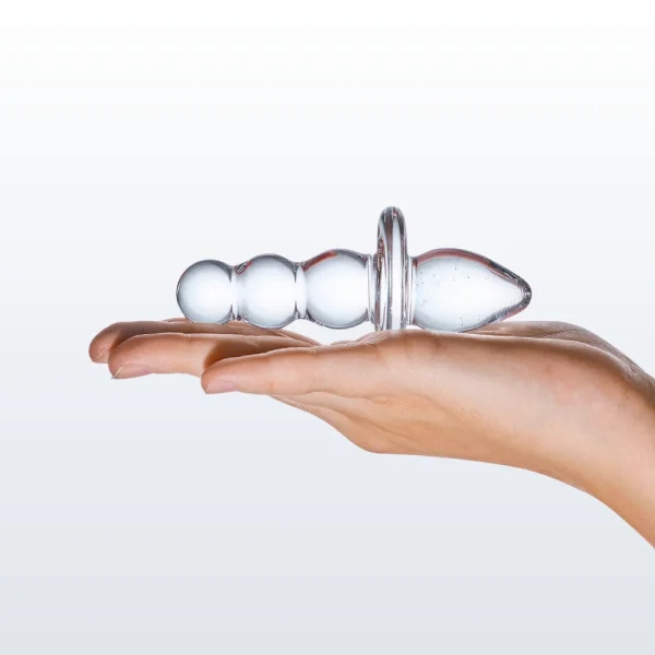 Gläs Titus Glass Beaded Butt Plug Dildo