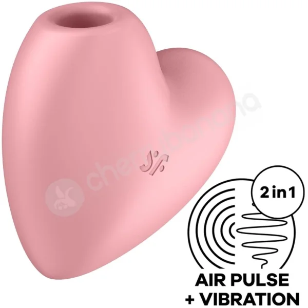 Satisfyer Cutie Heart Pink Clitoral Air Pressure Waves & Vibration