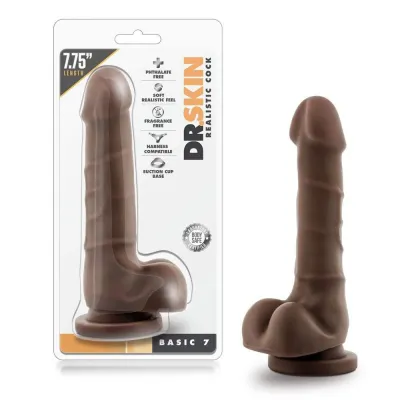 Dr Skin Realistic Cock Basic 7 Chocolate