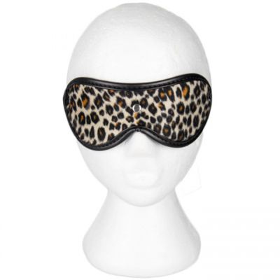 Bondara Leopard Print Faux Fur Blindfold