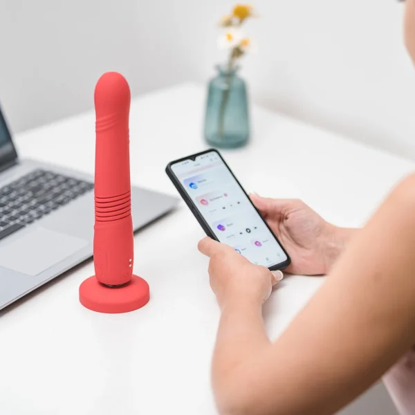 Lovense Gravity App Enabled Silicone Waterproof Rechargeable Thrusting & Vibrating Dildo