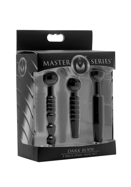 Dark Rods 3 Piece Silicone Penis Plug Set