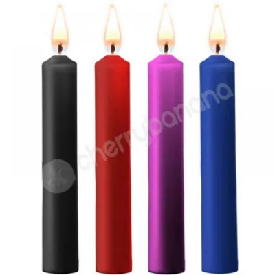 Ouch Teasing Paraffin Wax BDSM Candles Mixed Colour 4 Pack