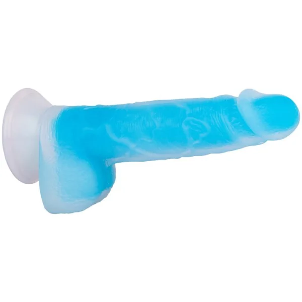 Bondara Illumi-Naughty Blue Glow in the Dark Dildo - 8 Inch