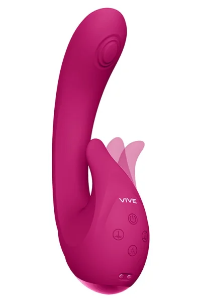 Shots Toys 6.7" Miki Rechargeable Thumping & Flickering Vibrator