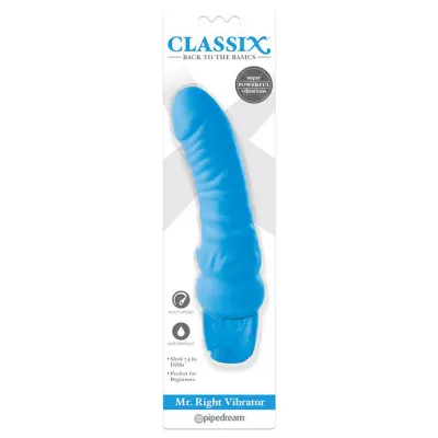Classix Mr Right Vibrator Blue 7 5 Inch