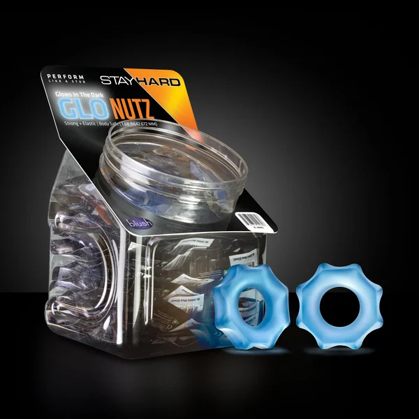 Stay Hard - Glo Nutz - 40 Piece Fishbowl - Blue — image 9 of 10