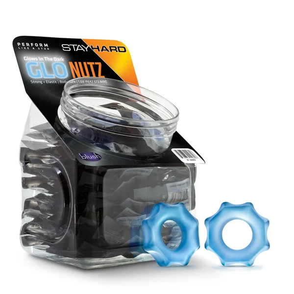 Stay Hard - Glo Nutz - 40 Piece Fishbowl - Blue — image 10 of 10