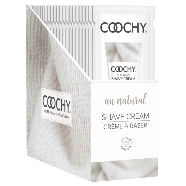 Coochy Shave Cream - Au Natural - 15 ml Foils 24 Count Display — image 5 of 7