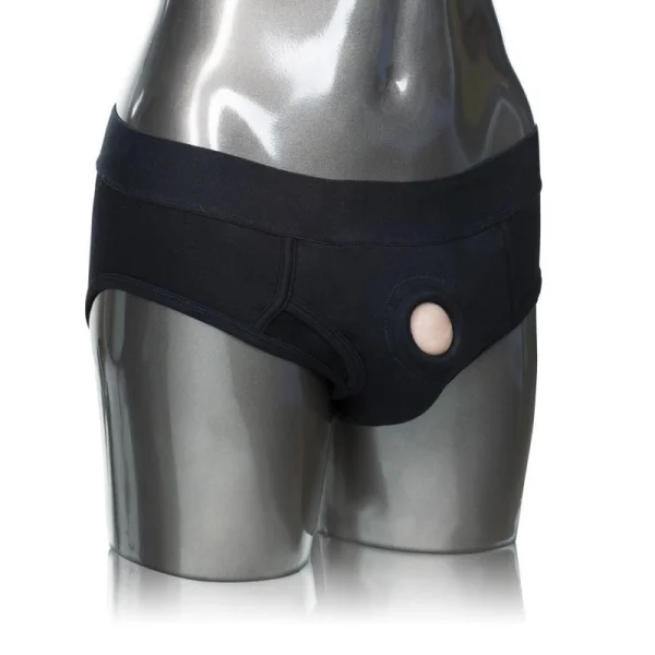 Packer Gear Black Brief Packing Harness By CalExotics - Extra Small/Small
